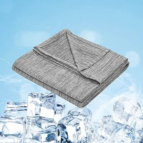 WOLTU Sommerdecke Selbstkühlende Decke Mikrofaser Arc-Chill, 150 x 200cm Grau