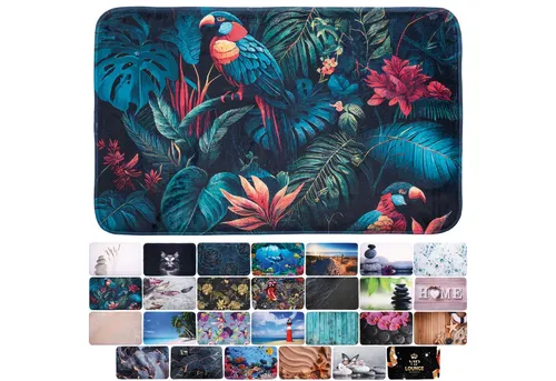 Sanilo Badematte Exotic, rutschhemmend & waschbar - Hochwertige Badematte in modernem Design, rutschhemmend und schnelltrocknend. Ideal für Bäder mit Fußbodenheizung, pflegeleicht und in verschiedenen Größen erhältlich.