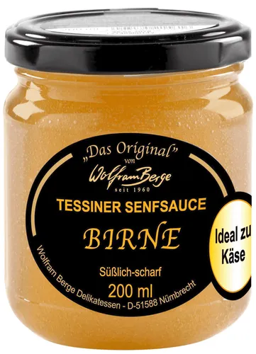 Wolfram Berge Tessiner Senf Sauce Birne - 200 ml