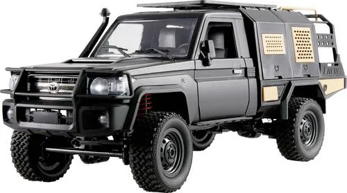 Amewi Brushed 1:12 RC Crawler - Toyota Land Cruiser - App- & ferngesteuerte Autos, ideal für Abenteuer im Gelände mit robustem Metallchassis und spritzwassergeschützter Elektronik für zuverlässigen Einsatz bei jedem Wetter.