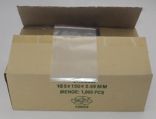 Druckverschlussbeutel 100x150mm transparent - 1.000er Pack - Hochwertige Druckverschlussbeutel aus Polyethylen, ideal für die sichere Aufbewahrung von Lebensmitteln und anderen Gegenständen. Transparent, praktisch und vielseitig einsetzbar.
