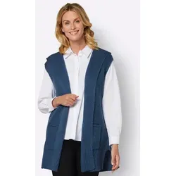 Witt Strickweste Strickweste Ärmellos Ripp blau 46