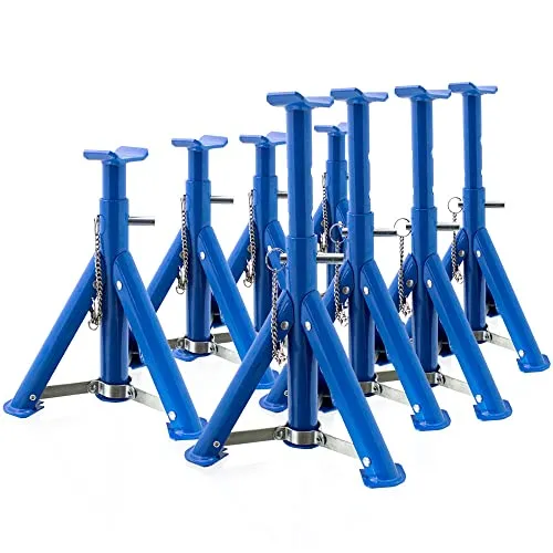 BITUXX Unterstellbock klappbar & verstellbar 3000kg - Wagenheber & Unterstellböcke, klappbar und verstellbar für einfache Handhabung, ideal für PKW mit einer Tragkraft von 3 t.