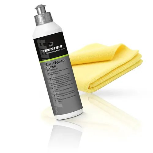 Auto Wachs Politur Set THE FINISHER ShineSpeedPolish Autopolitur Mikrofasertuch