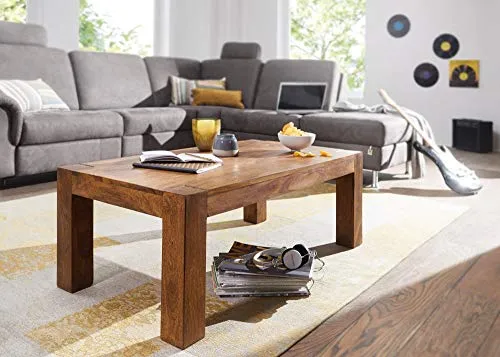 KADIMA Design Sheesham Couchtisch Wood Massiv 110 x 60 cm Massivholz Wohnzimmertisch