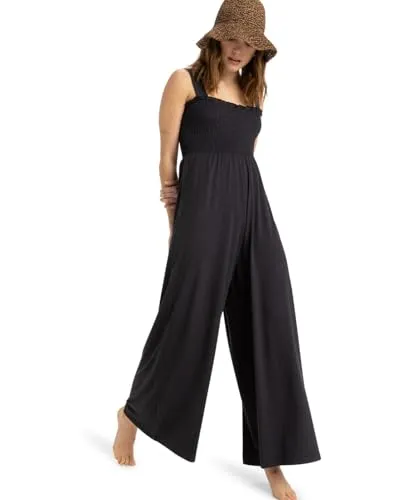 Roxy Jumpsuit Just Passing By, Phantom - Stylischer Overall in XL, aus bequemen Materialien für optimalen Tragekomfort, ideal für lässige Freizeitlooks.