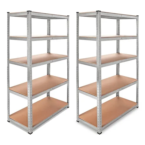 Monster Racking Lagerregal Silber, 90x180x30 cm, stabil und vielseitig