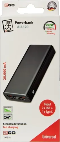2GO Powerbank 20000mAh von 2GO
