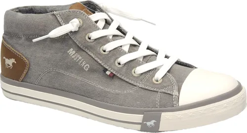 MUSTANG Schnürboots grau 44 EU – Stylisch und bequem - Schnürboots in Größe 44 EU, grau, mit 3 cm Absatzhöhe. Ideal für lässige Outfits und den täglichen Gebrauch dank hochwertigem Textilmaterial.