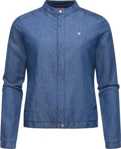 Ragwear Damen leichte Sommerjacke Malawi Denim YOUMODO Denim Blue Gr. XXL - Funktionsjacken: Die ultraleichte Blousonjacke in Denim-Optik bietet hohen Tragekomfort und lässt sich vielseitig kombinieren – ideal für laue Sommerabende.
