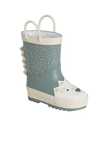 Vertbaudet Baby Gummistiefel mit Anziehtrick grün bedruckt 21