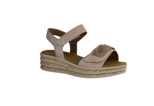 Gabor Leder-Keilsandaletten in Rosa, Größe 42, mehrfarbig,Gabor