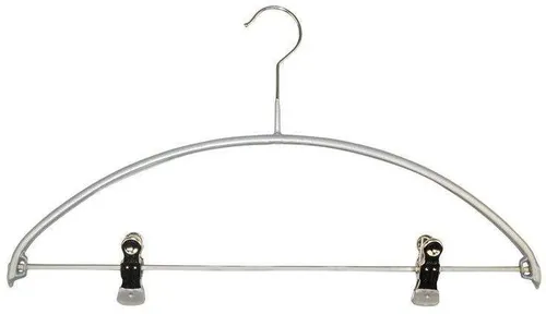 MAWA 0352015052 10 x Metall Kleiderbügel mit Clips in silber von MAWA
