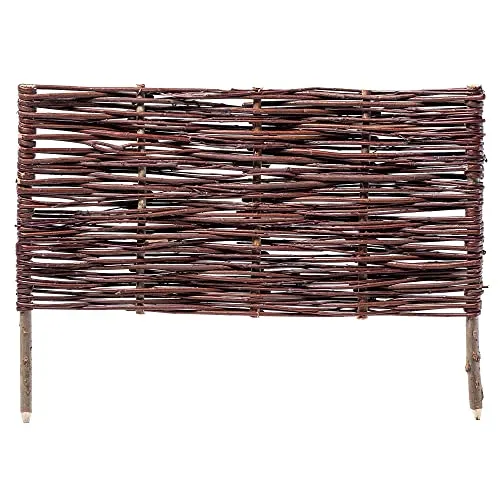 KADAX Beetbegrenzung aus Weide 60 x 40 cm Weidengeflecht für Beete, Gartenwege und Rasen, natürliche Abgrenzung für Blumen und Gemüse