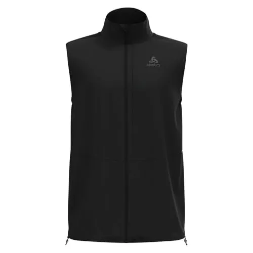 Odlo Zeroweight Warm Softshell-Laufweste 2.0 XL - Funktionsjacken – Leichte, winddichte Weste mit recyceltem Material, ideal für kühle Tage beim Laufen und Fitnesstraining, bietet Atmungsaktivität und individuelle Anpassung.