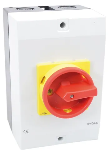 Hauptschalter 40A 3-polig im Gehäuse, Reparaturschalter JS3P40A-G
