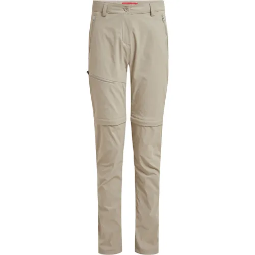 Craghoppers NosiLife Womens Pro III Convertible Trouser - Abzipbare Wanderhose in Größe 38 - Wanderhosen mit integrierter NosiLife® Insektenabwehr, ideal für Reisen und wechselhaftes Wetter, spart Platz im Koffer.