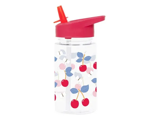 A Little Lovely Company Trinkflasche Trinkflasche 450ml mit Trinkhalm Wasserflasche Kinderflasche
