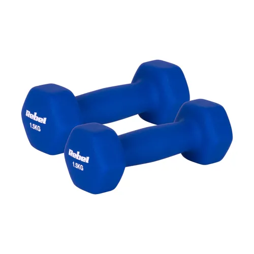 HEX 2x1.5kg Neopren Gusseisen Hanteln für Fitness Training Rebel