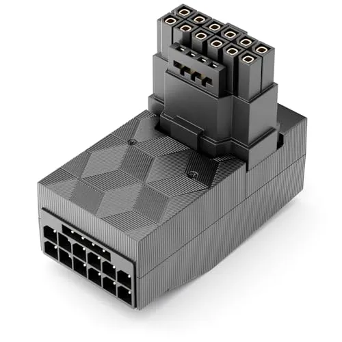 deleyCON PCI-e 5.0 Adapter Winkel 90 Grad 12+4 Pin 16 Pin Typ-B für Grafikkarten Bis 600W GPU 12VHPWR Stecker PCIe