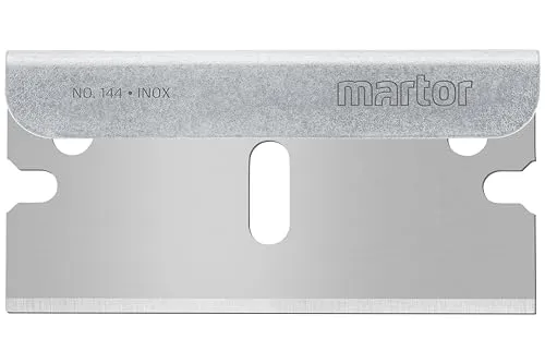 MARTOR 10 x Bügelklinge, Rostfreie Ersatzklingen Schaber, 19,3 mm, Scharf, Im Magazin, 1-fach Nutzbar, Stahl, Nr. 44