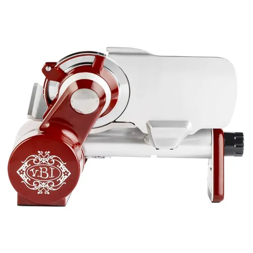 Berkel Icon Line 170 Aufschnittmaschine in rot - Allesschneider mit 170 mm verchromter Stahlklinge für präzise Schnitte, stufenlos einstellbare Schnittstärke bis 18 mm und einfache Reinigung dank durchdachtem Design.