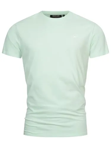 Indicode Herren Kloge T-Shirt mit Rundhals-Ausschnitt | Herrenshirt Sommershirt Quiet Wave, S