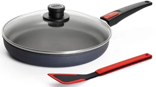 WOLL MADE IN GERMANY Bratpfanne Diamond Lite, 3-tlg Set - Aluminium Bratpfanne mit fünflagiger Diamant-Versiegelung, ideal für Induktion. Inkl. abnehmbarem Stiel und Pfannenwender, spülmaschinenfest und hitzebeständig bis 250 °C.