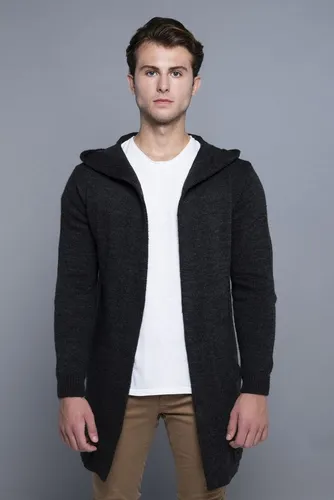 CARISMA Herren Strickjacke mit Kapuze 7601, Anthra, XXL - Strickjacke für Herren, ideal für jeden Anlass und Übergangszeiten, bietet stylische Kombinationsmöglichkeiten und hohen Tragekomfort.