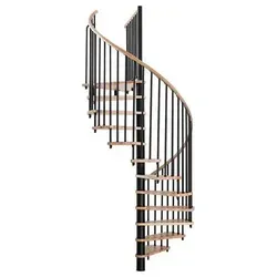 Minka Spindeltreppe Spiral Wood 38 in schwarz von Minka