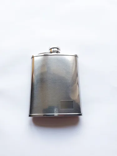 Haller Erwachsene Edelstahl Flachmann Trinkflasche Taschenflasche 170 ml silber