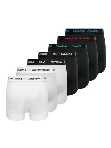 ONLY & SONS Boxershorts FITZ (7-St) - Boxershorts im praktischen 7er-Pack, aus weichem Jersey mit 95% Baumwolle und Elasthan für optimalen Tragekomfort und perfekte Passform.