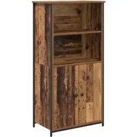 vidaXL Highboard Altholz 62 x 36 x 121,5 cm - Stylisches Highboard aus langlebigem Holzwerkstoff mit viel Stauraum für Wohnzimmer, Essbereiche oder Home-Offices. Perfekte Kombination aus modernem Design und Funktionalität.