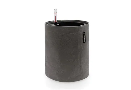 Lechuza Übertopf TRENDCOVER 23 anthrazit - Garten-Zubehör mit intelligentem Erdbewässerungssystem und 1,5 Liter Wasserspeicher für optimale Pflanzenpflege. Hochwertige Leder-Optik, ideal für Innenräume.