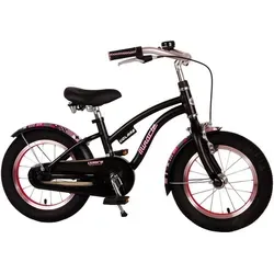 TPFSports Miracle Cruiser Kinderfahrrad - 14 Zoll - Mattschwarz - Kinderfahrrad mit 14 Zoll, Rücktritt- und Handbremse. Ideal für kleine Abenteurer, bietet Sicherheit und Komfort in einem stylischen Design.