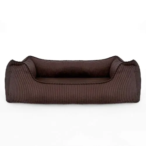 PAW WOW Anton Hundebett | Orthopädisches Hundebett für große Hunde (Braun, 100x70cm) - Hundebetten: Orthopädisches Hundebett mit Memory Foam für optimale Gelenkunterstützung und einen erholsamen Schlaf. Wasserdichter Bezug und anti-rutsch Boden für mehr Sicherheit.