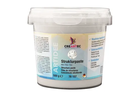 500g CREARTEC Strukturpaste Fein-Weiß - für dreidimensionale Gestaltungseffekte