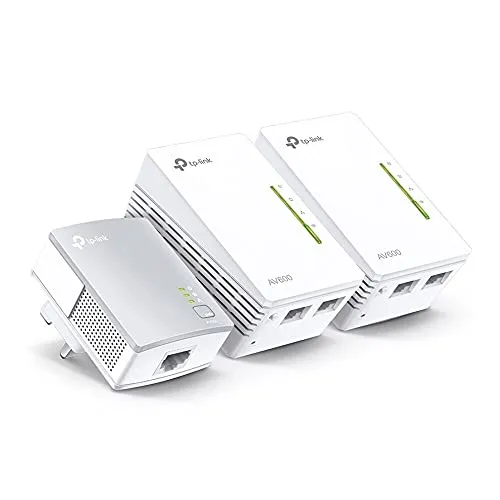 TP-Link TL-WPA4220 TKIT 2-Port Powerline Adapter WiFi Starter Kit, Range Extender, Broadband/WiFi Extender, WiFi Booster/Hotspot, No Configuration Required, UK Plug