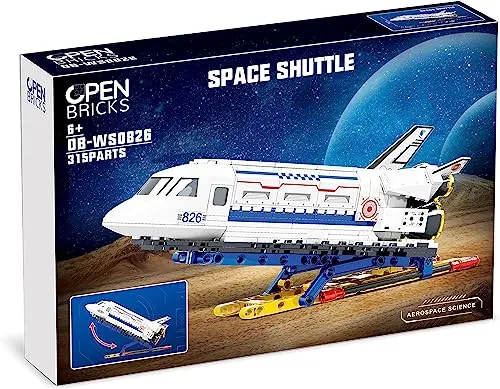 Open Bricks Space Shuttle - Konstruktionsspielzeug für kreative Köpfe, 315 Teile für unendlichen Spielspaß, geeignet ab 6 Jahren und ideal für Jungen und Mädchen.