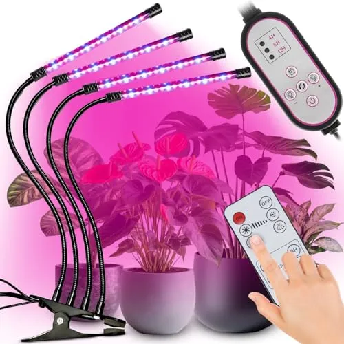 Retoo LED Pflanzenlampe mit Vollspektrum und Timer