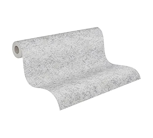 A.S. Création Putzoptik Tapete Attractive Strukturtapete Vliestapete grau silber matt glänzend strukturiert 377722