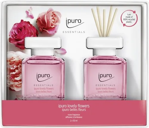ipuro ESSENTIALS Raumduft Set Lovely Flowers Set 2 x 50ml Lufterfrischer