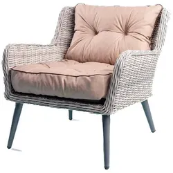 TexDeko Stuhlkissen Set für Rattanmöbel in beige von TexDeko