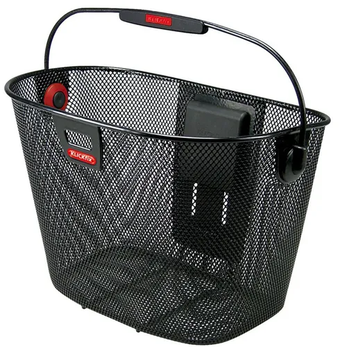 KLICKfix Unilux Fahrradlenkerkorb schwarz - Fahrradtaschen, praktischer Lenkerkorb aus robustem Material mit einfachem Klicksystem für schnellen An- und Abbau.