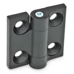 437-ZD-40-40-A-SW Scharniere mit einstellbarer Friktion - Werkstatteinrichtung mit anpassbarem Brems-Drehmoment für sanftes Schwenken von Türen und Klappen, langlebig und wartungsfreundlich.