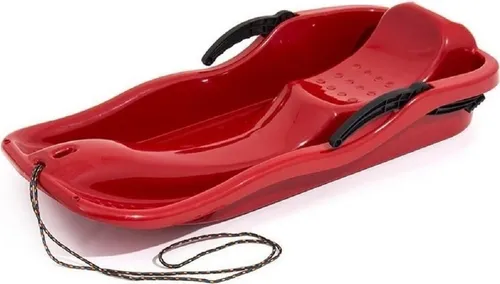 Neustanlo Bob Rodel Schlitten Race Rot - Schlitten mit dynamischem Lenkdesign für präzise Kontrolle und rasanter Fahrspaß. Rutschfeste Sitzfläche und extra breite Kufen bieten Stabilität und Sicherheit auf verschneiten Pisten.