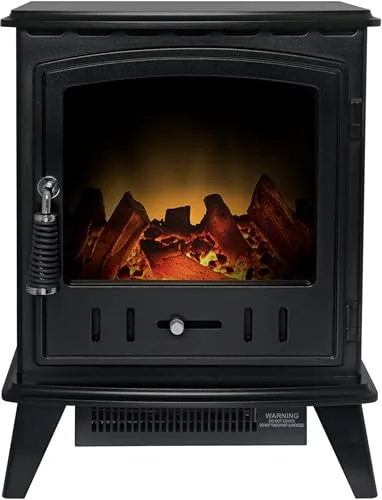 Adam Aviemore Elektrokamin in Schwarz