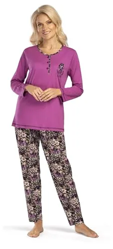 Consult-Tex Damen Langarm Pyjama Schlafanzug DW119a (as3, Numeric, Numeric_48, Numeric_50, Regular, Regular)