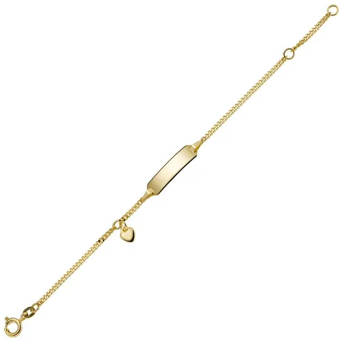 Armband Armkette mit Herz 585 Gold Gelbgold 14cm für Kinder - Schönes 14 cm langes Armband aus 585er Gelbgold, ideal für Kinder. Das stilvolle Herzdesign macht es zum perfekten Geschenk für besondere Anlässe.