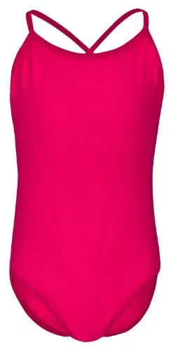 tanzmuster ® Ballettanzug Mädchen Träger - Leonie - aus Baumwolle, Ballettbody Ballett Trikot in pink, Größe 164/170